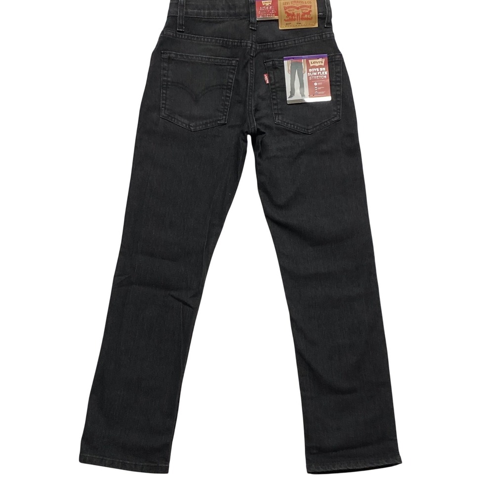 Levis Boys 511 Slim Flex Stretch Jeans Black Size 7 Regular NWT - Picture 7 of 12